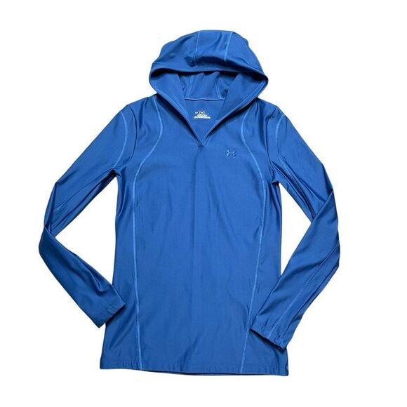 Under Armour ColdGear Blue Pullover Hoodie Size Medium - Picture 1 of 5